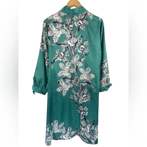 Chicos Reversible Floral To Animal-Print Duster Jacket size size 2 (12-14) - Picture 4 of 14